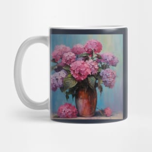 Bouquet of Hydrangeas in a Vase Mug